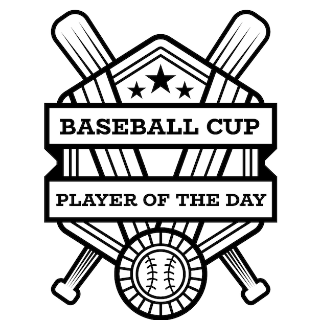 Ensemble d'insignes imprimés avec des logos de baseball