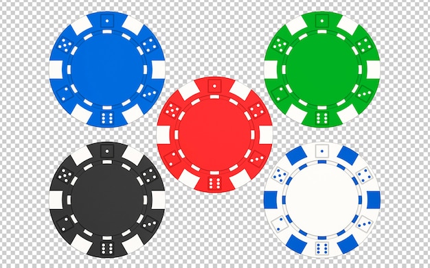 Ensemble de jetons de poker de casino