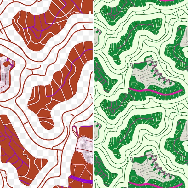 PSD un ensemble de motifs colorés avec le mot 