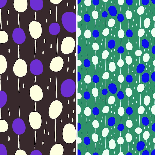 PSD un ensemble de motifs avec différentes couleurs de bleu violet vert et blanc