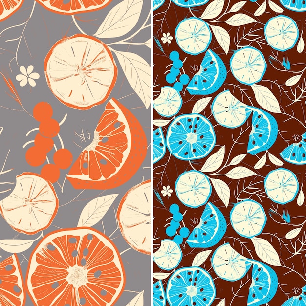 PSD un ensemble d'oranges et de fleurs avec des oranges