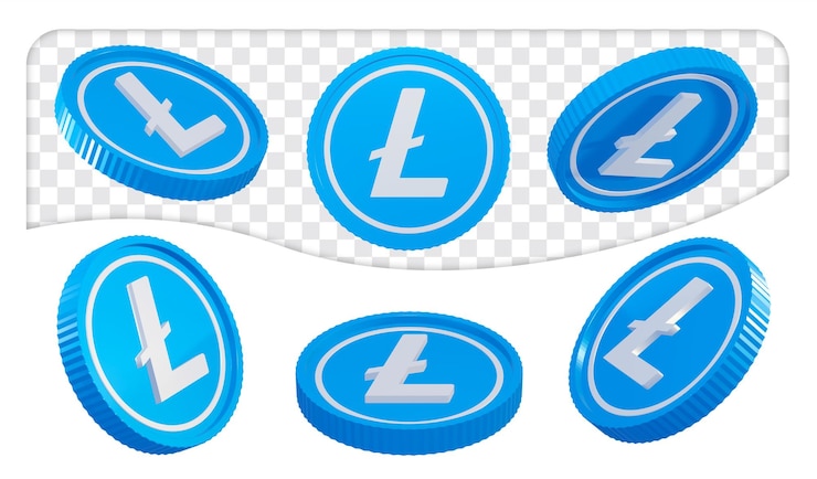 PSD un ensemble de pièces bleues avec le logo lg dessus