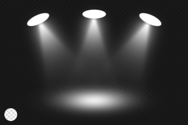 ensemble de projecteurs sur fond sombre