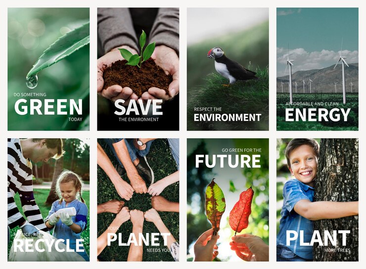 PSD ensemble psd de modèles d'affiches modifiables pour l'environnement