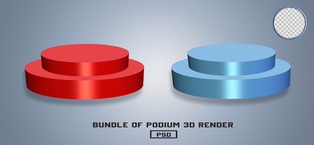 ensemble de rendu 3D du podium