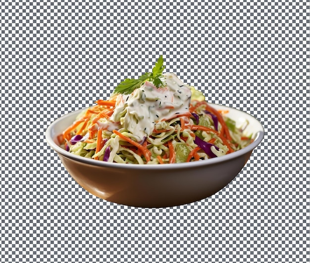 PSD então, deliciosa coleslaw isolada em fundo transparente