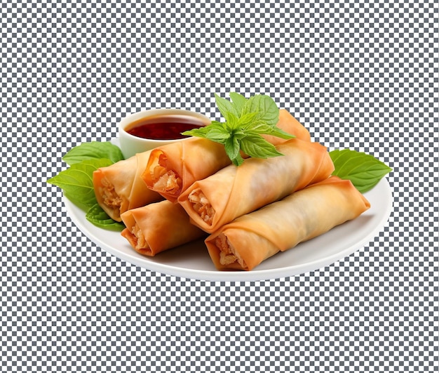 PSD então delicioso spring rolls chun juan isolado em fundo transparente