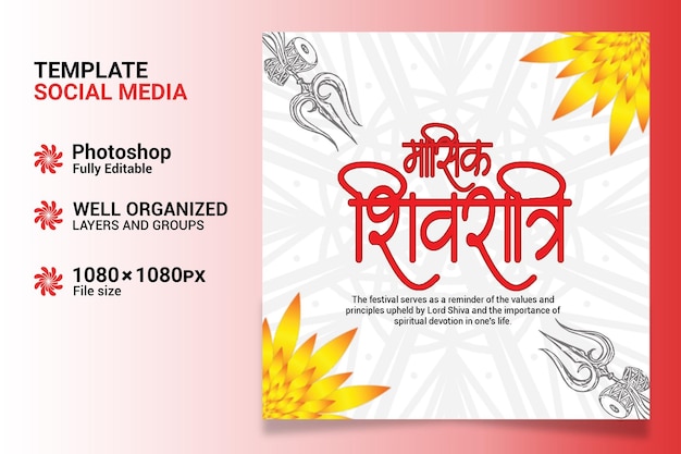 Entrada en las redes sociales de Masik Shivaratri
