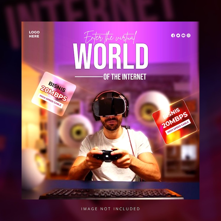 PSD entre no mundo virtual da internet com um cabo de alta velocidade