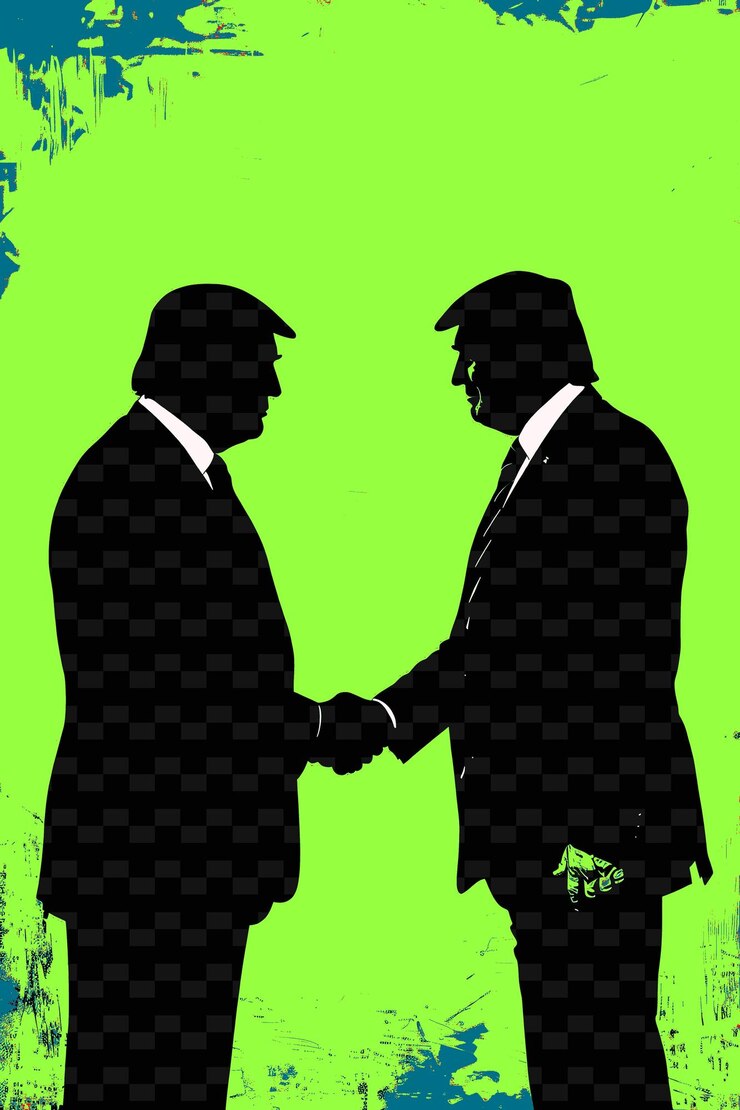 PSD entre la rencontre d'un candidat à la présidence et une campagne électorale d'illustration bitcoin entre flat