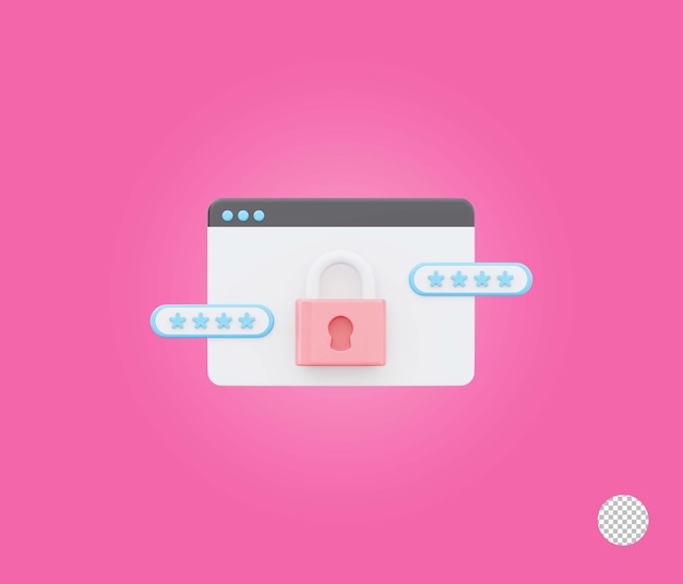 Entrée de mot de passe crypté sur la page web représentant la protection sécurisée de la page de connexion aux données