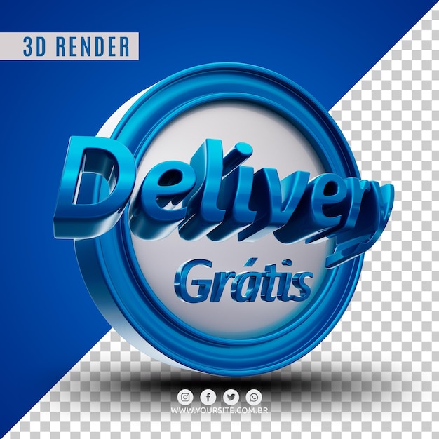 Entrega gratuita logotipo 3d para empresas