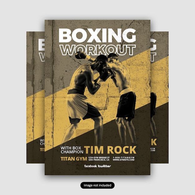 Entrenamiento de boxeo con la plantilla de diseño de Tim Rock