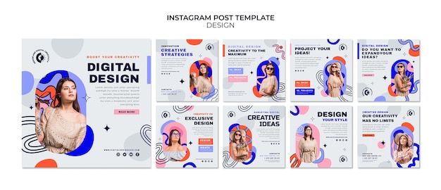 Entwerfen Sie eine Vorlage für Business-Instagram-Posts