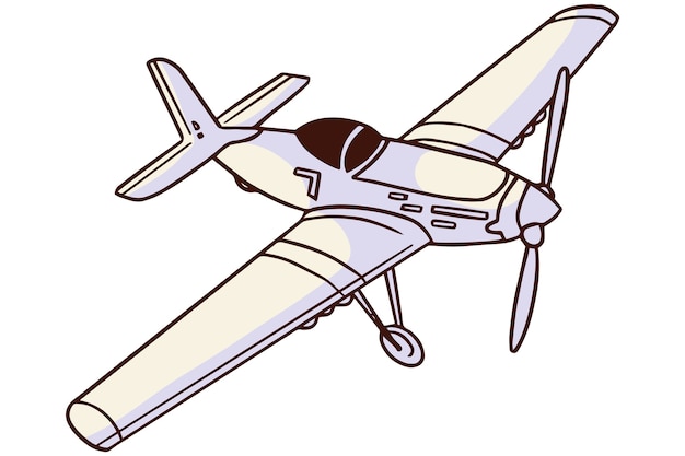Entwurf der Flugzeugillustration