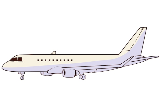 Entwurf der Flugzeugillustration