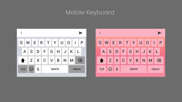 Entwurf der mobilen tastatur