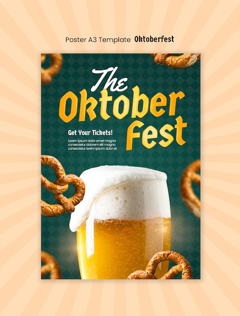 Entwurf der Vorlage für das Oktoberfest