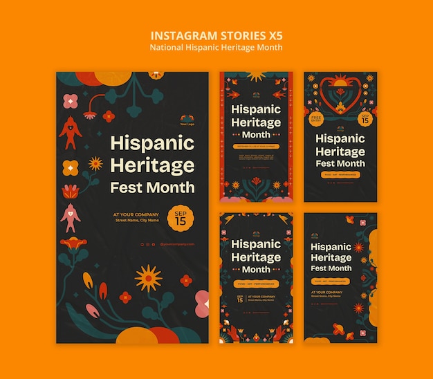 Entwurf der Vorlage für den Nationalen Hispanic Heritage Month