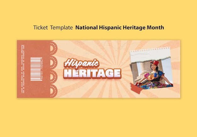 Entwurf der Vorlage für den Nationalen Hispanic Heritage Month