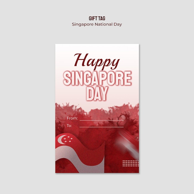 Entwurf der Vorlage für den Nationaltag von Singapur