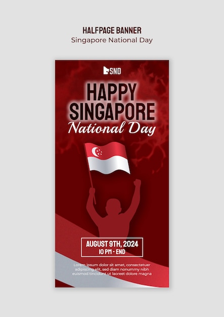 Entwurf der Vorlage für den Nationaltag von Singapur