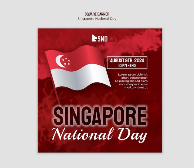 Entwurf der Vorlage für den Nationaltag von Singapur