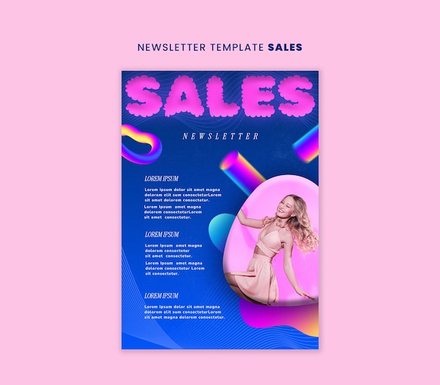 Entwurf der Vorlage für den Verkaufs-Newsletter