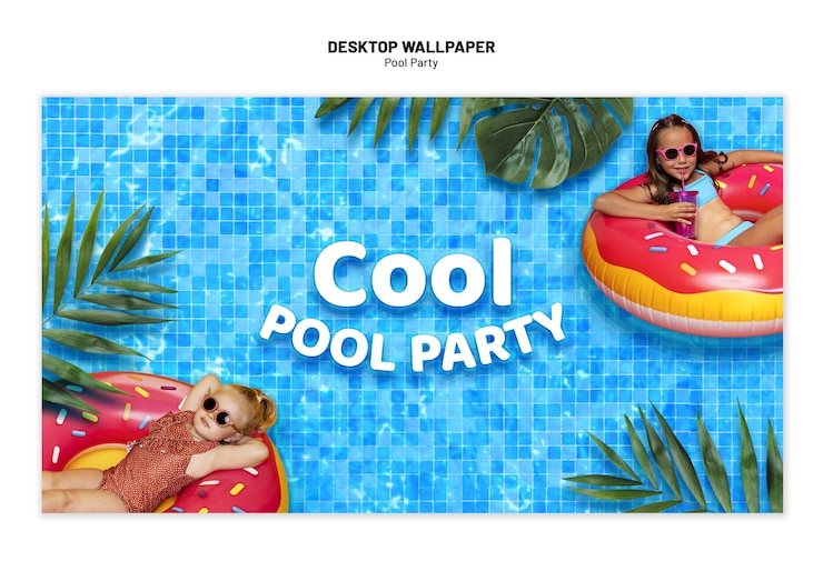 PSD entwurf der vorlage für die poolparty