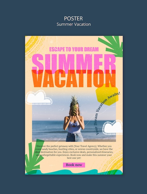Entwurf der Vorlage für Sommerferien