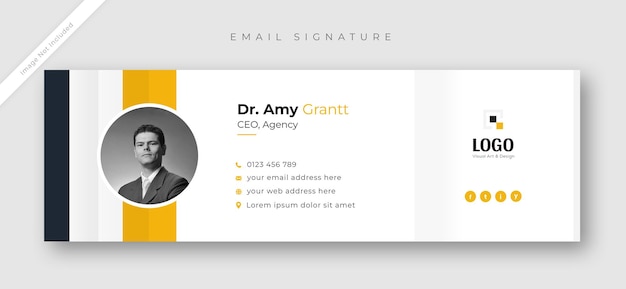 Entwurf einer E-Mail-Signaturvorlage oder eines Social-Media-Cover-Designs