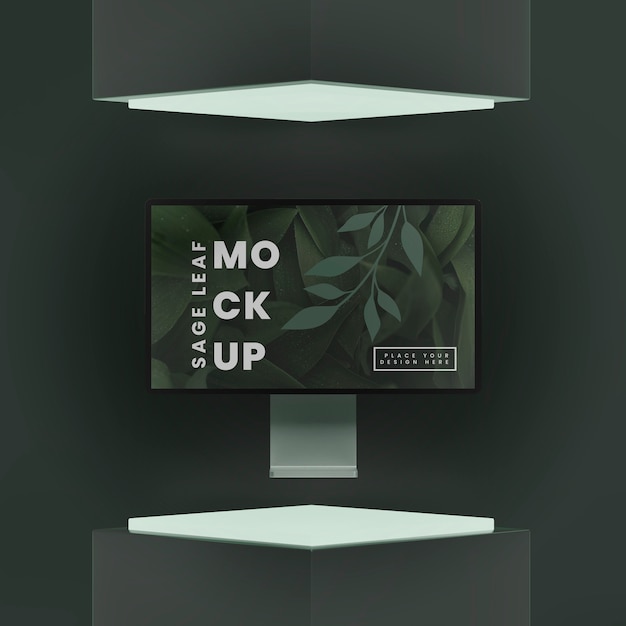 PSD entwurf eines floating-screen-mockups