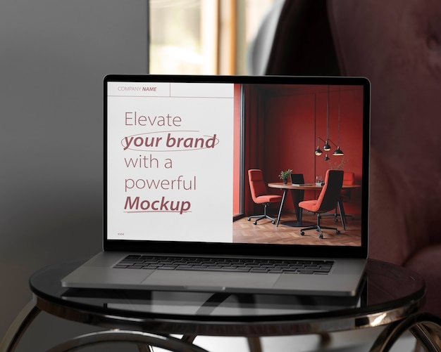 Entwurf eines Laptop-Mockups