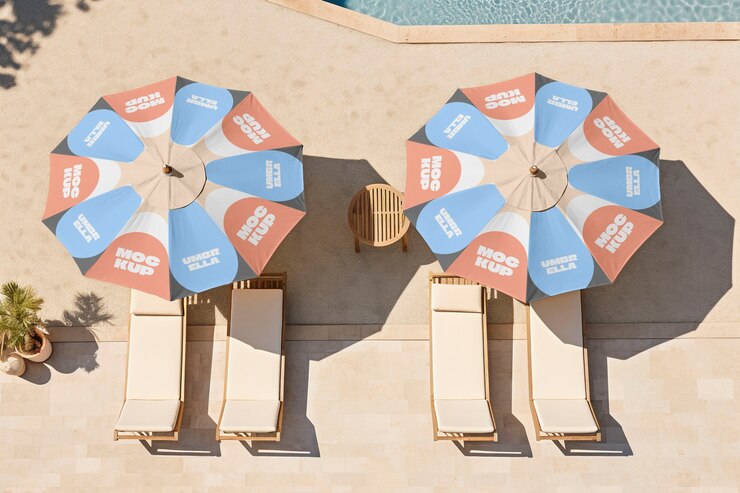 PSD entwurf eines modells für einen strandschirm