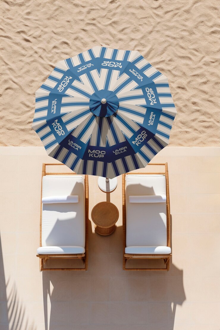 PSD entwurf eines modells für einen strandschirm