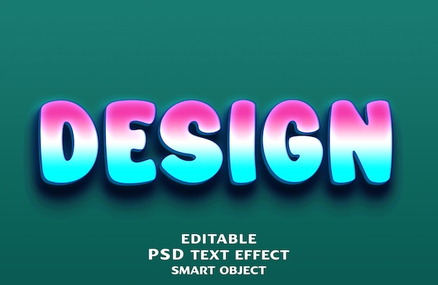 Entwurf von 3D-Text-Effekt-Entwurf