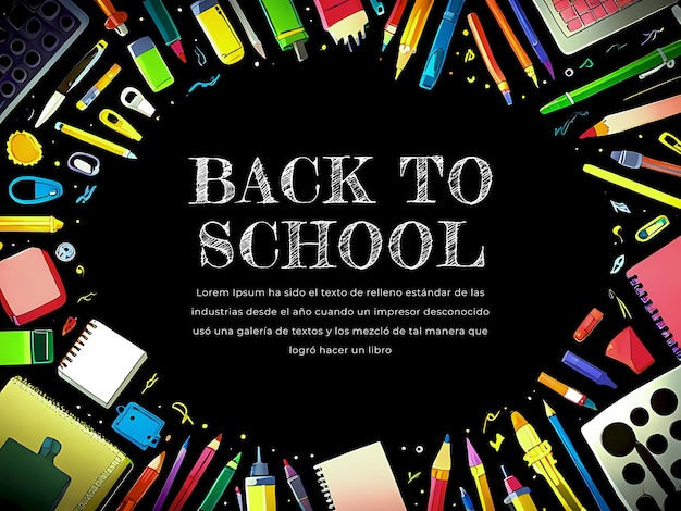 Entwurf von Back to School-Banner-Posterkarten