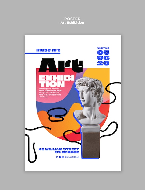 Entwurf von Vorlagen für Kunstausstellungen