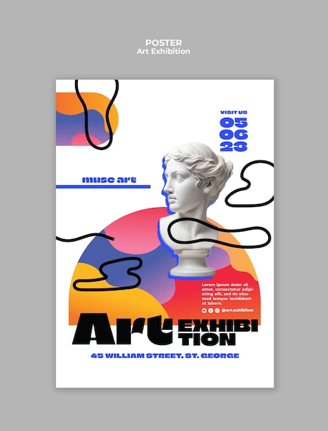 Entwurf von Vorlagen für Kunstausstellungen