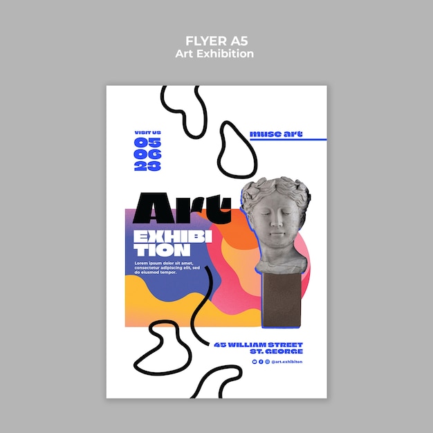 Entwurf von Vorlagen für Kunstausstellungen