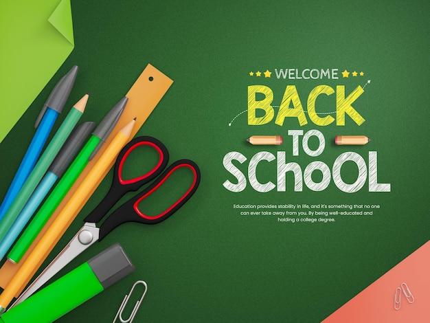 Entwurfsvorlage für das Back-to-School-Banner