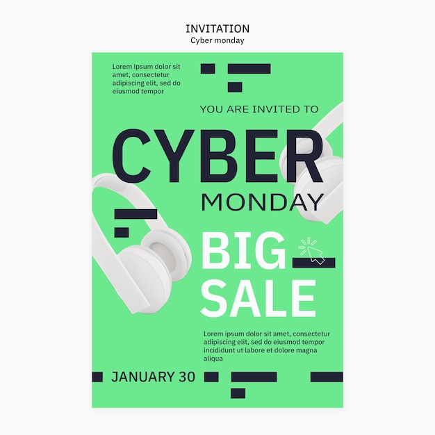 Entwurfsvorlage für den Cyber-Montag