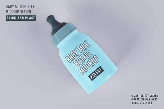 Entwurfsvorlage für eine Milchflasche für Babys
