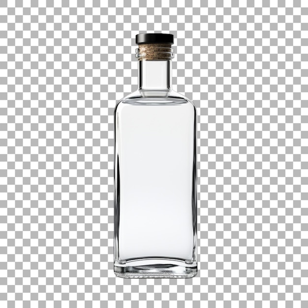 Envasado de botellas sobre un fondo transparente