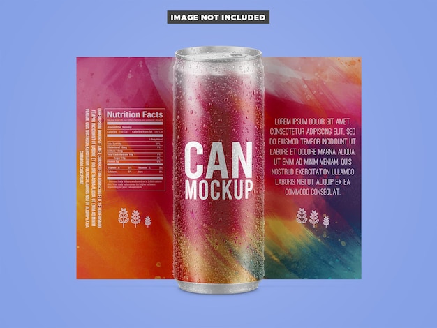 Envase con gotas de agua Mockup 473 ml