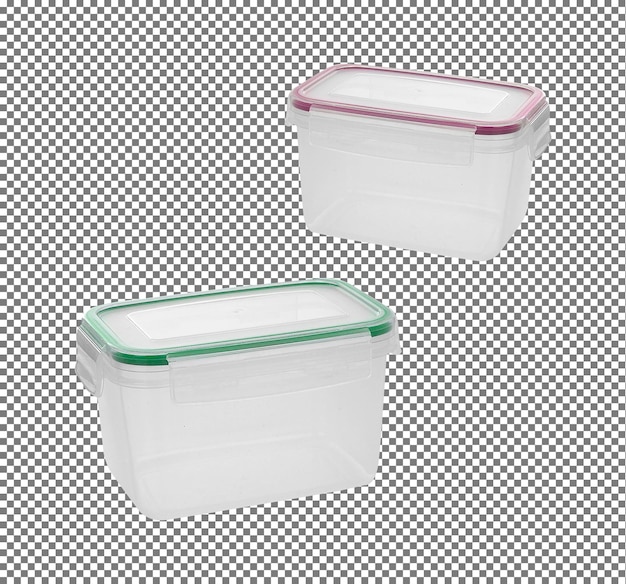 Envase de plástico aislado en blanco