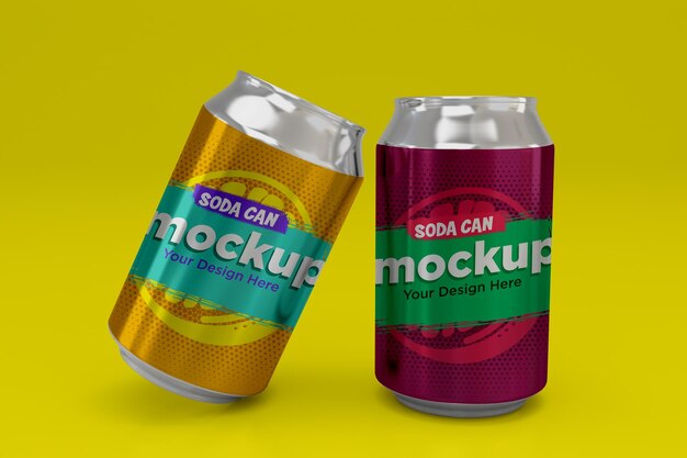 Envases de bebidas frías en forma de maquillaje de lata de soda metálica