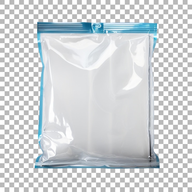 PSD envases de bolsas de plástico sobre un fondo transparente