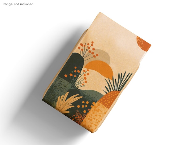 Envases de café de color marrón para la colección de maquetas