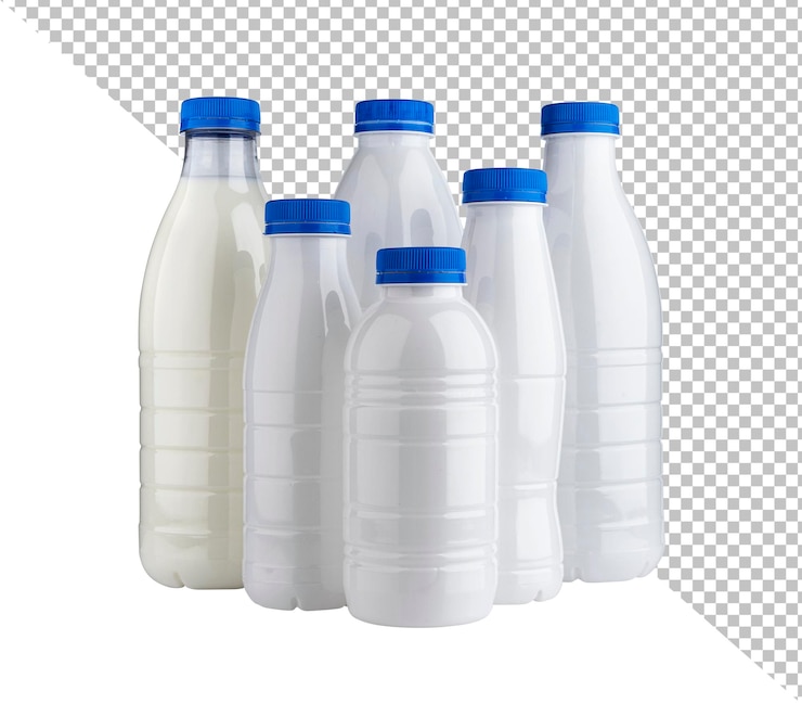 PSD envases para productos lácteos botellas de plástico y vidrio para leche